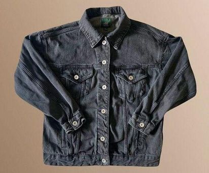 Wild Fable Cropped Denim Trucker Jacket (Gray, XS)