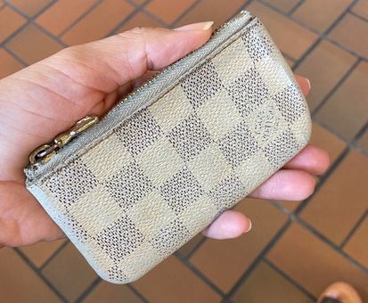 Louis Vuitton Damier Azur Card Holder White For Women