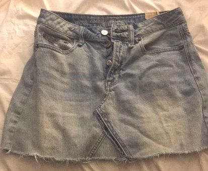 american eagle jean mini skirt