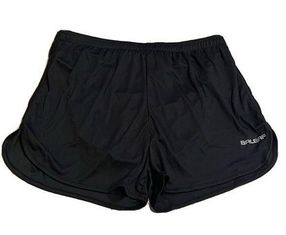 Baleaf women's lined mesh black athletic shorts high rise large - $18