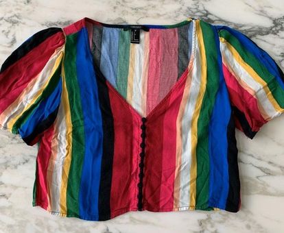 Forever 21 sales rainbow top