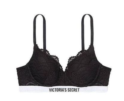 Lightly Lined Demi Bra Black