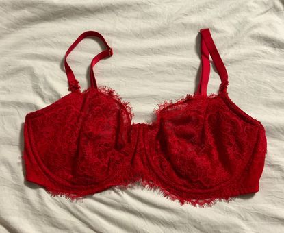 Victoria's Secret Unlined Balconette Bra Red Size 38 D - $14 - From Kelly