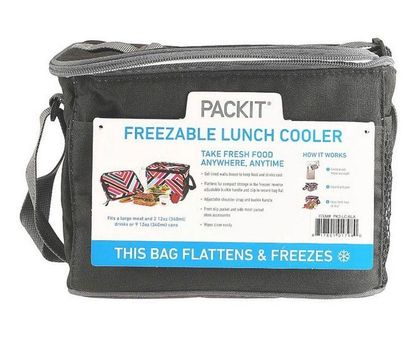 PackIt Freezable Snack Bag, Black New With Tags