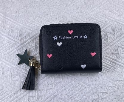 Love Heart Zipper Small Wallet for Women,Credit Card Holder Coin Purse Red  - $14 (36% Off Retail) - From Sunshine