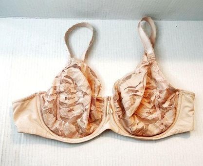 Wacoal Bra Top Tier Underwire Bra in Pink-Beige Sz 40C EUC Style