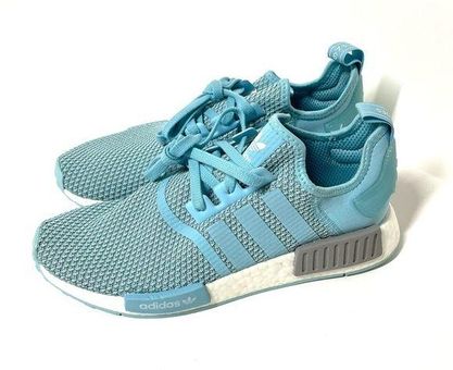 Nmd white clearance sky blue