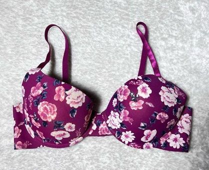 Laura Ashley 36C Floral Magenta Bra Size L - $12 - From Nikki