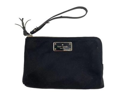 Black nylon double purse