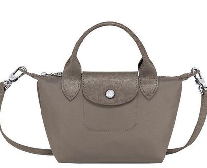 Le Pliage collection pouch w/handle Taupe