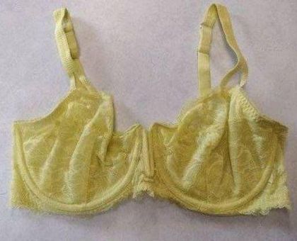 Auden Size 36DD Yellow Unlined Lace Bra - $20 - From Ashley