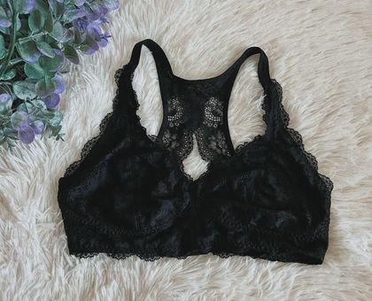 Victoria's Secret Felina Racerback Lace Bralette Black - $20 (55