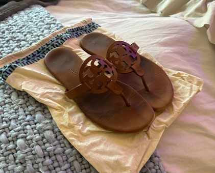 Tan tory burch miller on sale sandals