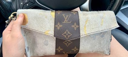 repurposed louis vuitton cowhide purse