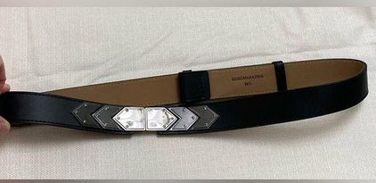 BCBGMAXAZRIA New Adjustable BCBGMaxAzris Black Leather Belt NWT