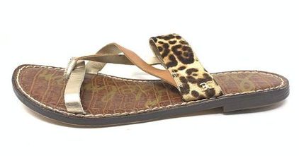 Sam Edelman Women s Size 6.5 Gael Strappy Slide Sandals Calf Hair