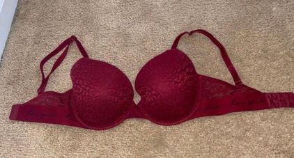 PINK - Victoria's Secret PINK Wear Everywhere T-Shirt Lightly Lined Bra in  Merlot Night Red Size 32 E / DD - $13 (71% Off Retail) - From Tyra
