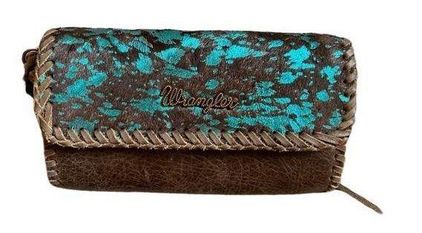 Wrangler Hair-On Collection Wallet/Wristlet Brown