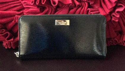 Kate Spade NWT BLACK PATENT LEATHER BIXBY PLACE NEDA WALLET WLRU2365. - $79  (58% Off Retail) New With Tags - From daisy