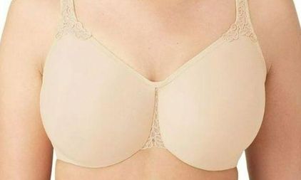 Wacoal 36DDD Bodysuede Ultra Full Figure Seamless Bra Underwire Beige Nude  85814 Tan Size 36 F / DDD - $30 - From Stephanie