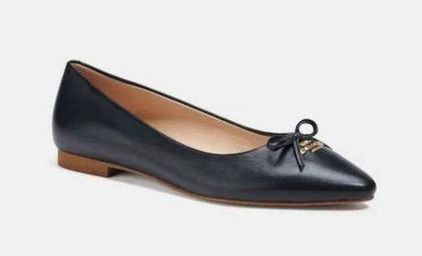 Coach Annabel Leather Ballet Flats in Black Size 6 EUC - $95