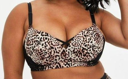 Torrid Leopard Print Dream Wire-Free Push-Up Bra Size 44C Womens Black Lace  Tan - $30 - From Stephanie