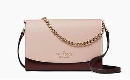 Kate Spade Crossbody Gold Pink Purse - $102 (43% Off Retail