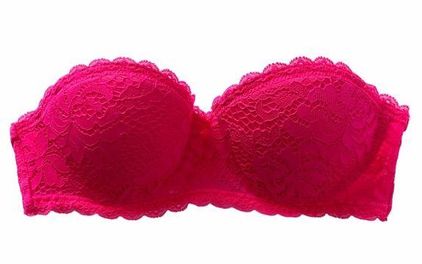 Xhilaration Pink All over Lace Strapless Bra 32B Neon Size undefined - $9 -  From Meagan