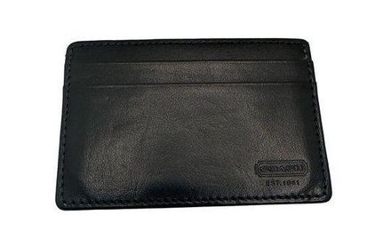 Buy Coach Money Clip Card Case, Black Color Men