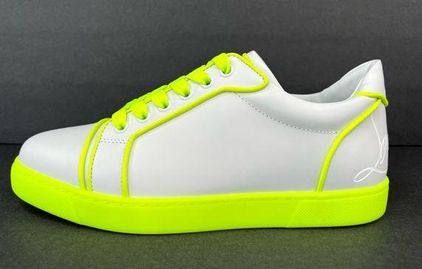 Christian Louboutin Fun Vieira White / Yellow Low Top Sneakers