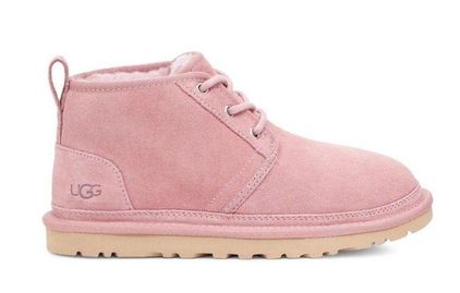 UGG RARE Womens Pink Wool Neumel Lace Up Ankle Boots 9 155