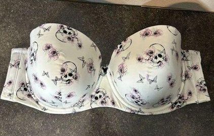 Torrid Curves Skulls Floral Push Up Bra 46C Strapless Underwire Size  undefined - $13 - From Sahara