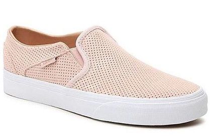 vans perforated suede slip on