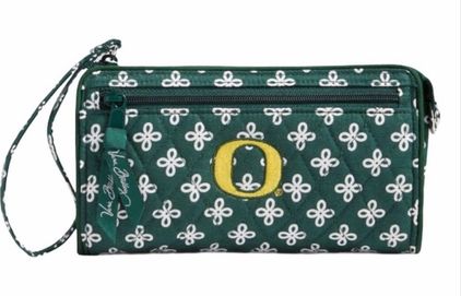 Vera Bradley NWT University of Oregon Front Zip Wristlet Wallet