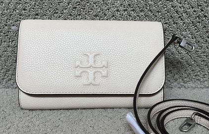 TORY BURCH Thea Crossbody Bag Flat Silver Wallet