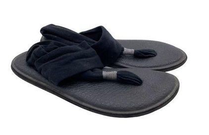 Sanuk Yoga Mat Sling 2 Sandals Thong Flip Flop Black Women's Size 7  SWS10001 - $18 - From Megan