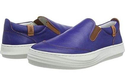 Fly London Womens Size 5.5 Blue Leather Slip On Sneakers - - From Brenda