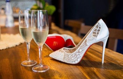 Christian Louboutin Champagne Wedding Heels