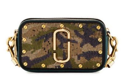 The Marc Jacobs Snapshot Camera Sequins Metallic Silver Leather Crossbody  Bag