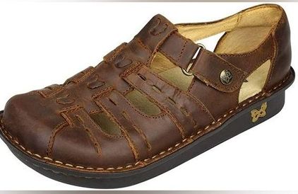 Alegria Women's Pesca Fisherman's Sandal tawny brown leather Mary