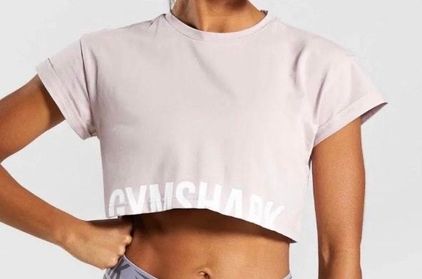 Gymshark Fraction Crop Top - White