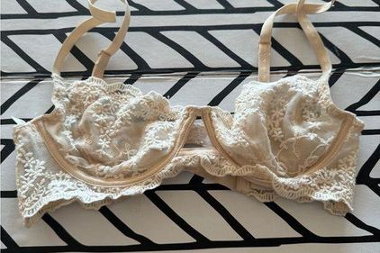 Free People Intimately Free cream lace balconette bra size 32B - $19 - From  Jean