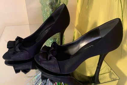 Touch of Nina Black Satin Pumps  - $45 (25% Off Retail) - From Miriam