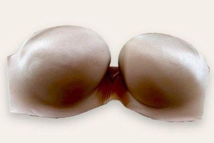 Victoria's Secret Victoria Secret Padded Strapless Bra 36C Underwire Molded  Cup Satin Nude Push Up Tan Size undefined - $40 - From Anna