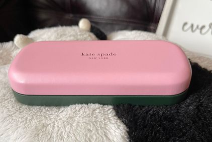 Kate Spade sunglasses or reading glasses Case New with cloths in pink/green  - $15 - From daisy