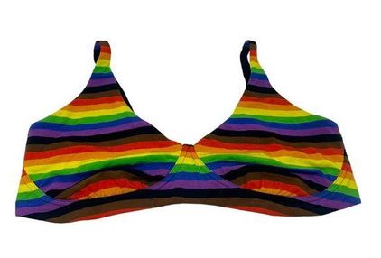 MeUndies FeelFree Longline Rainbow Bralette Size 3XL - $31 - From Brooklyn