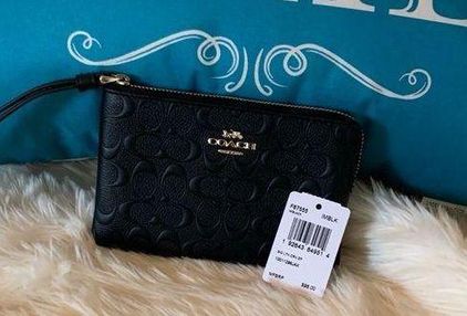 Coach Small Metallic Wristlet