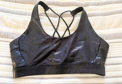 soulcycle, Intimates & Sleepwear, Soul Cycle Black Metallic Sports Bra