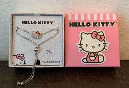 Hello Kitty Silver Rhinestone Bracelet A