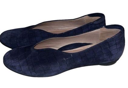 BeautiFeel Jolie Slip On Navy Crocco Ballet Flat Shoes Loafers 39